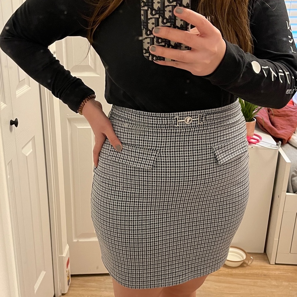 Primark Houndstooth Stretch Mini Skirt